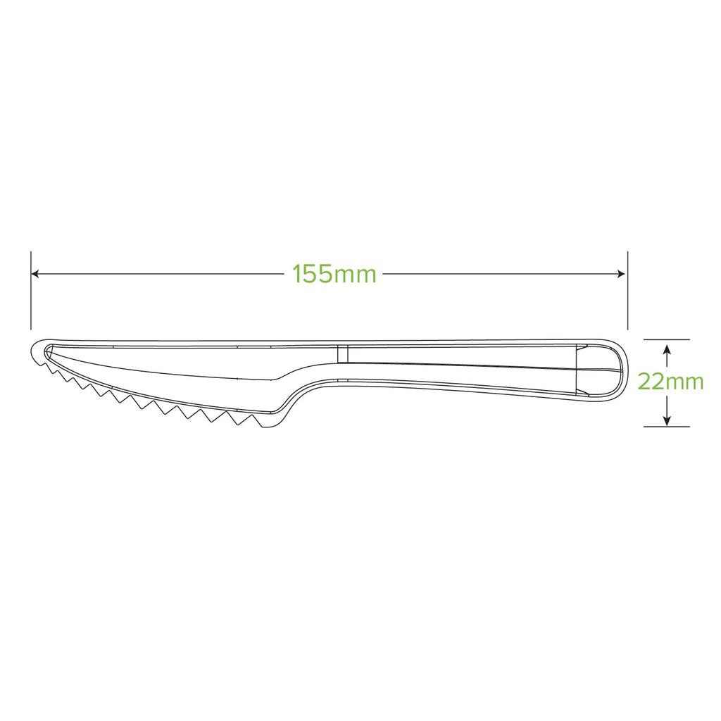 BioPak 15cm Plant Fibre Disposable Knife BioPak 15cm Plant Fibre Disposable Knife