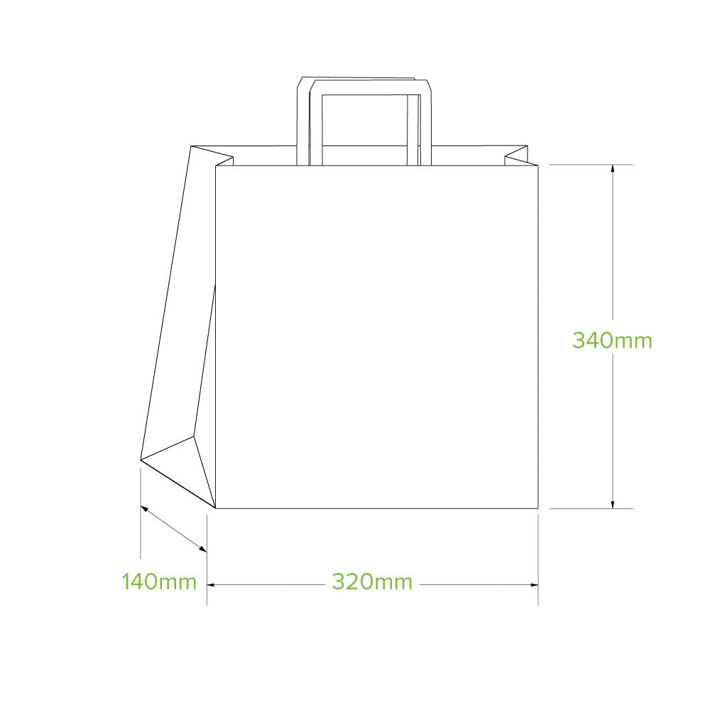 Medium Flat Handle Kraft Paper Bag Medium Flat Handle Kraft Paper Bag