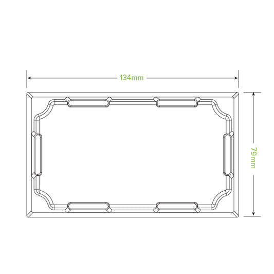 BioPak Extra Small BioBoard Sushi Tray PET Lid