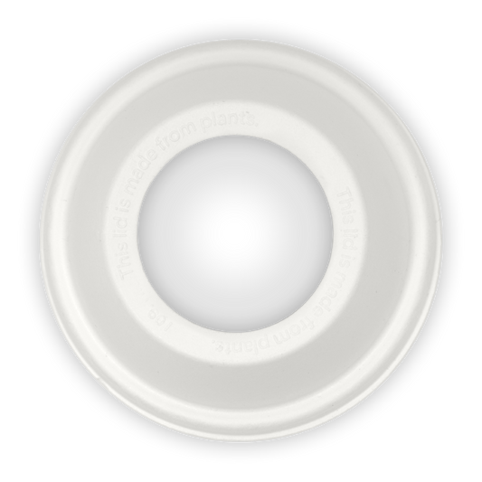 BioPak 90mm Plant Fibre Wide Hole Dome Cold Paper BioCup Lid