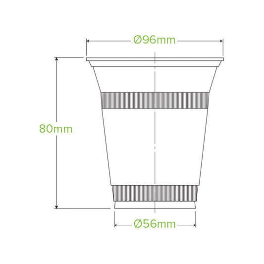 BioPak 360ml Clear Compostable Disposable Cold Cup.