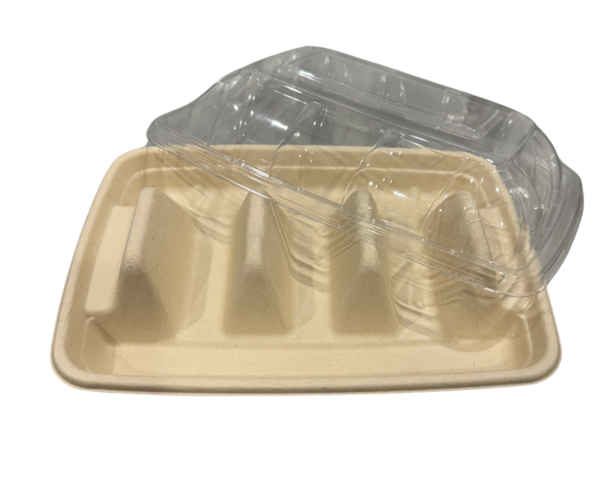 Unbleached Sugarcane Taco Holder Base