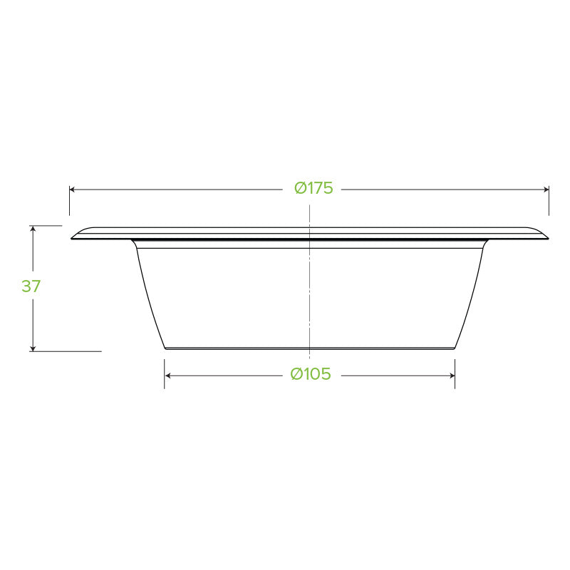 470ml / 16oz White BioCane Bowl