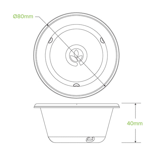 BioPak 120ml Base Sauce Container