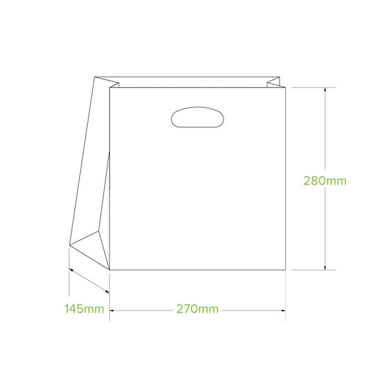 Small Die Cut Handle Kraft Paper Bags