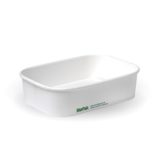 BioPak 500ml Rectangle PLA lined paper container