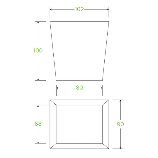 780ml/26oz Bioboard Noodle Box