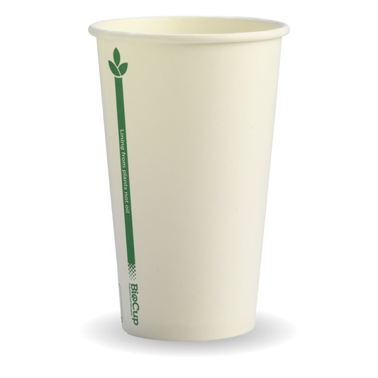 350ml/12oz(80mm) kraft and white Green Line Single Wall Biocup