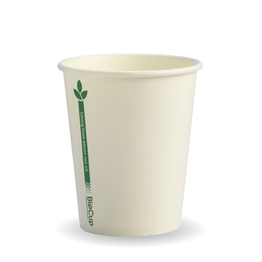 280ml/8oz(80mm) Kraft and White Green Line Single Wall Biocup