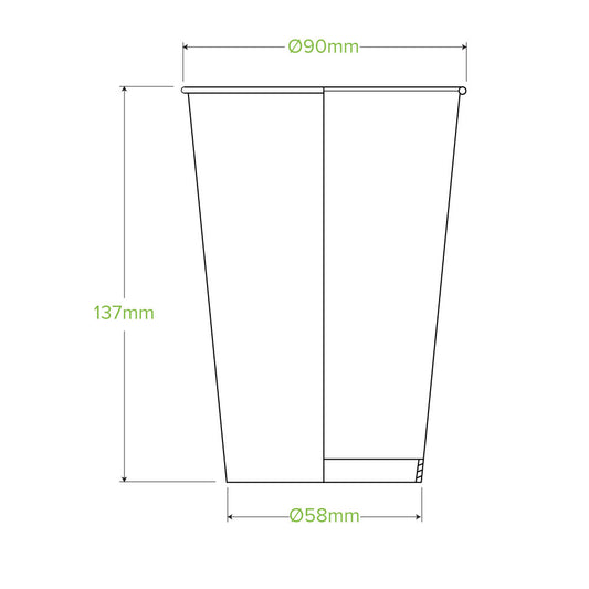 510ml/16oz Cold Paper BioCup