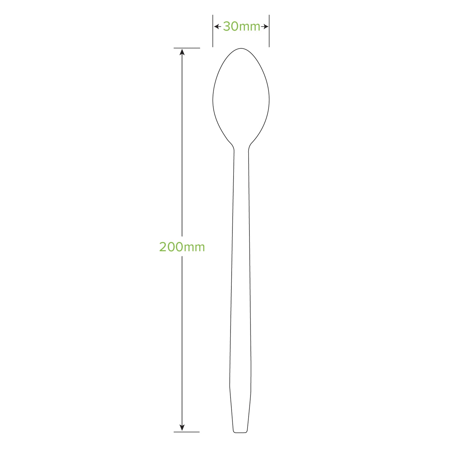 20cm Coated Wood Spoon