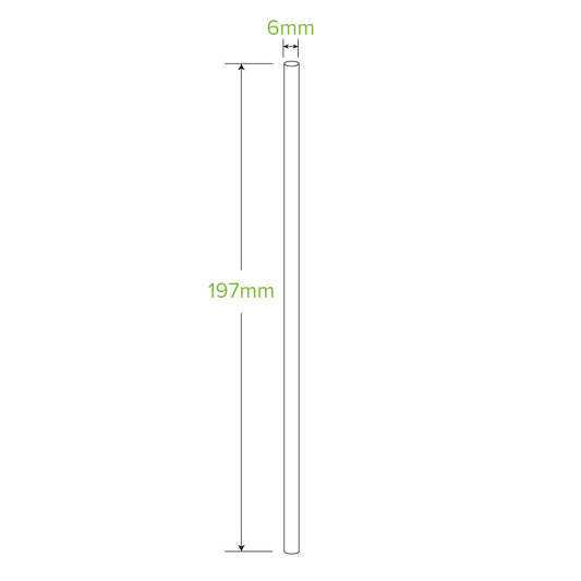 6MM REGULAR RED STRIPE BIOSTRAW