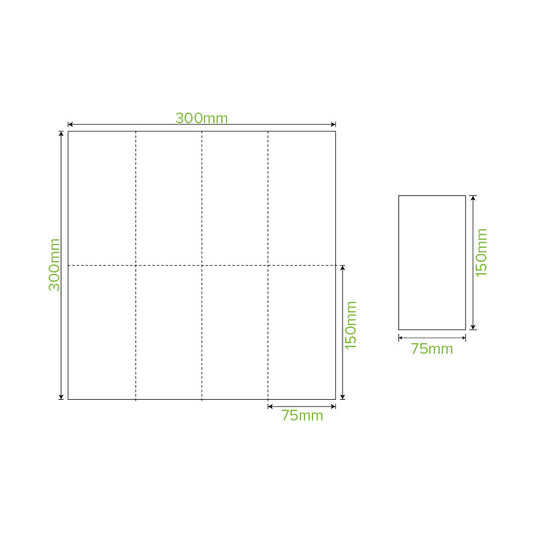 1 Ply 1/8 Fold White Lunch BioNapkin