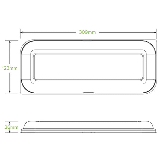 BioPak Oyster Tray Lid - For 6 item Oyster Tray
