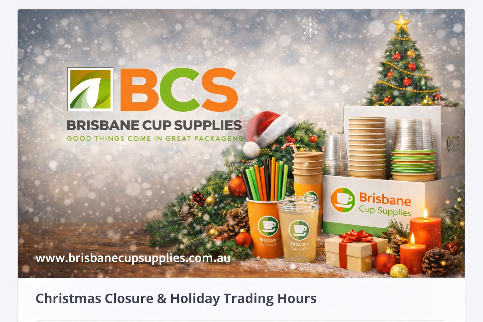🎄 Christmas Closure & Holiday Trading Hours