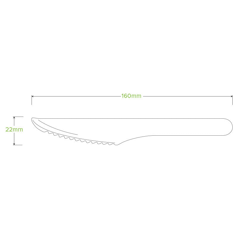 BioPak 16cm Wooden Knife - Disposable Takeaway Wooden Knife.