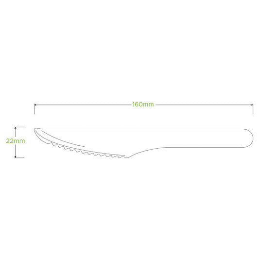 BioPak 16cm Wooden Knife - Disposable Takeaway Wooden Knife.