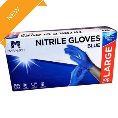 Large Blue Powder Free Nitrile Gloves
