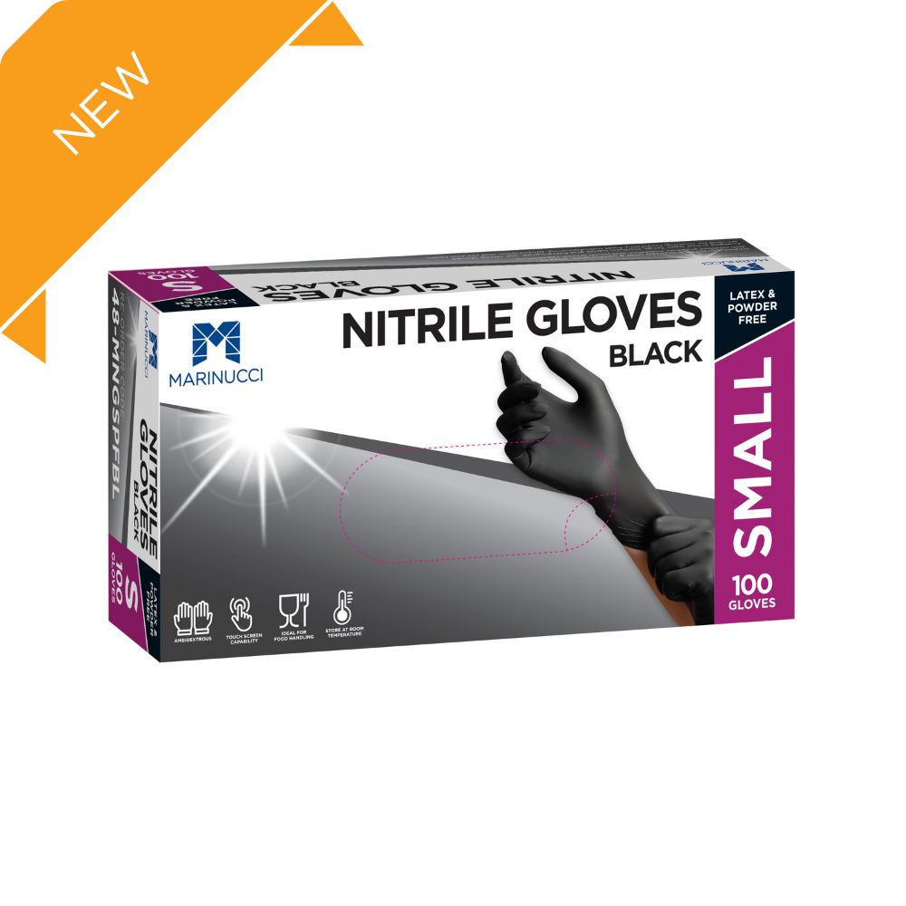 Black Nitrile Gloves - Small Super Strength  (Powder Free)