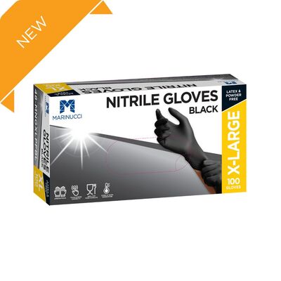 Black Nitrile Gloves - Extra Large Super Strength (Powder Free)