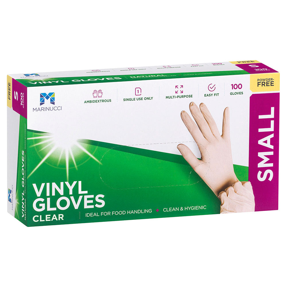 Small Clear Powder Free Vinyl Gloves