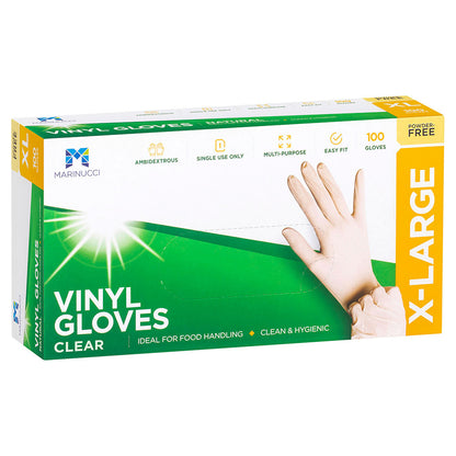 Extra Large Clear Powder Free Vinyl Gloves