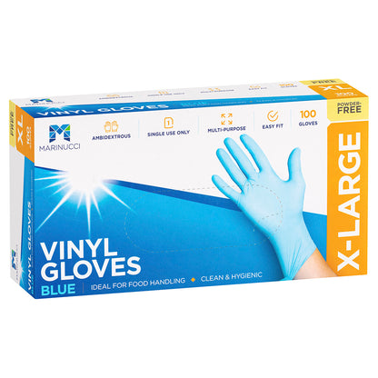Extra Large Blue Powder Free Vinyl Gloves