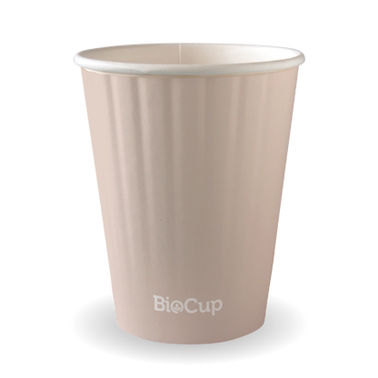 BioPak 390ml / 12oz (90mm) Aqueous Double Wall Home Compostable Takeaway Coffee Cup