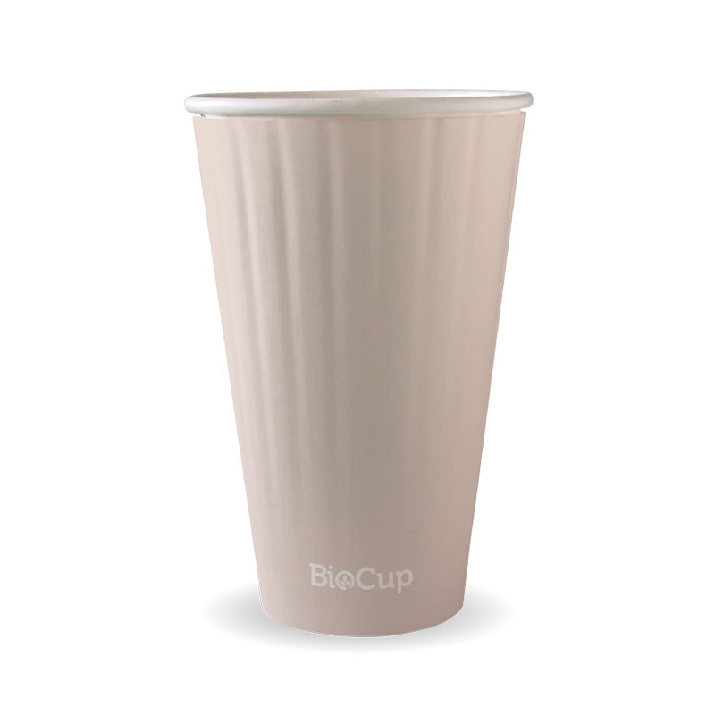 BioPak 460ml / 16oz (90mm) Aqueous Double Wall Home Compostable Takeaway Coffee Cup
