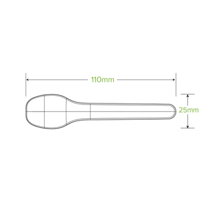 BioPak 11cm Plant Fibre Disposable Teaspoon