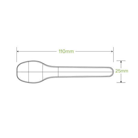 BioPak 11cm Plant Fibre Disposable Teaspoon