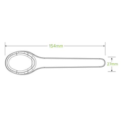 BioPak 15cm Plant Fibre Disposable Spoon