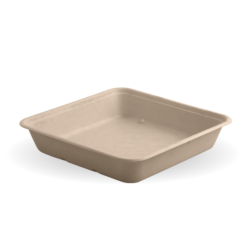 BioPak 1,750ml Large Natural Plant Fibre Takeaway Base