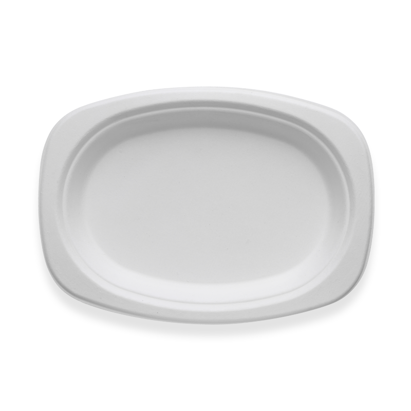 23x16cm/ 9.2x6.5" Rectangular Oval Plant Fibre Plate