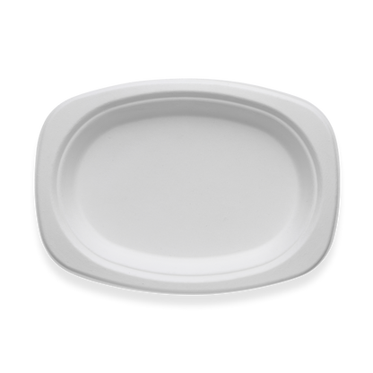 23x16cm/ 9.2x6.5" Rectangular Oval Plant Fibre Plate