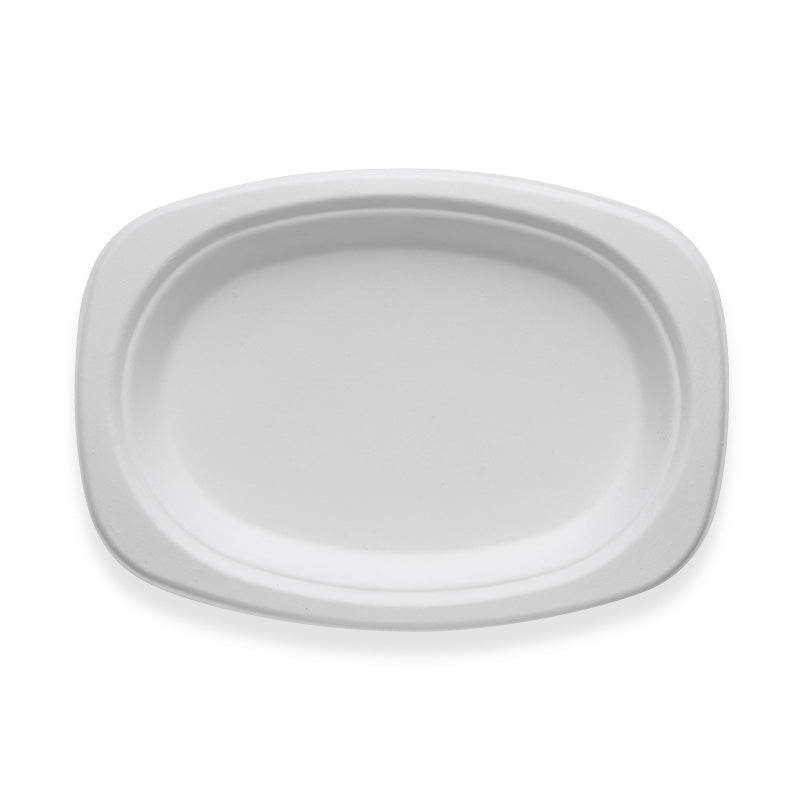 23x16cm/ 9.2x6.5" Rectangular Oval Plant Fibre Plate
