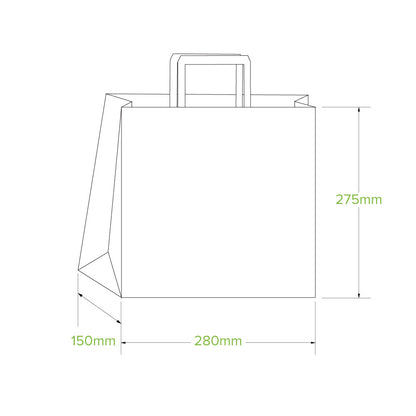 Small Flat Handle Kraft Paper Bag