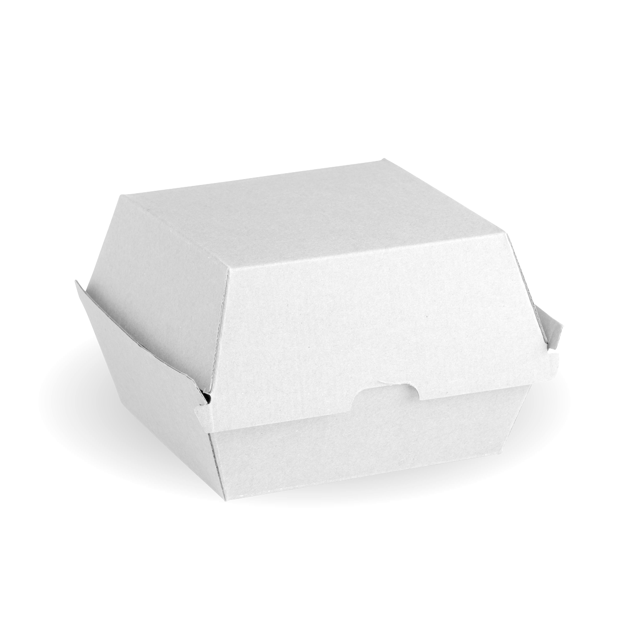 BioPak Disposable White Paper Board Takeaway Hamburger Box