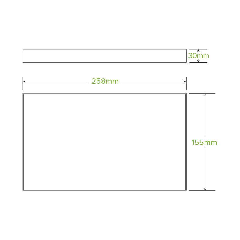 Extra Small BioBoard Catering Tray PLA Window Lid