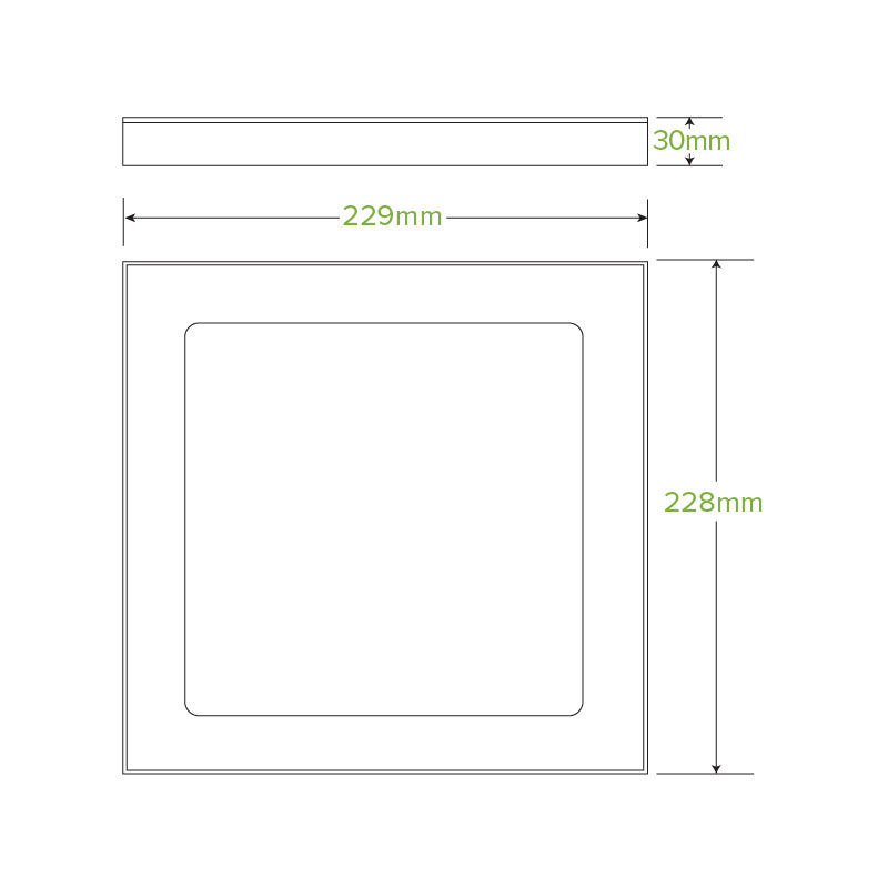 Small BioBoard Catering Tray PLA Window Lid