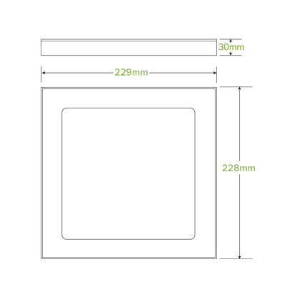 Small BioBoard Catering Tray PLA Window Lid