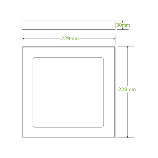 Small BioBoard Catering Tray PLA Window Lid