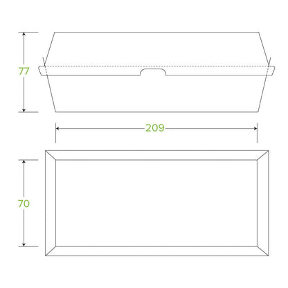 BioPak Hot Dog BioBoard Box.