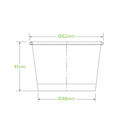 BioPak 45ml / 1.5oz Paper Sauce BioCup