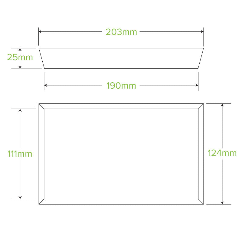 BioPak Large BioBoard Sushi Tray