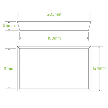 BioPak Large BioBoard Sushi Tray