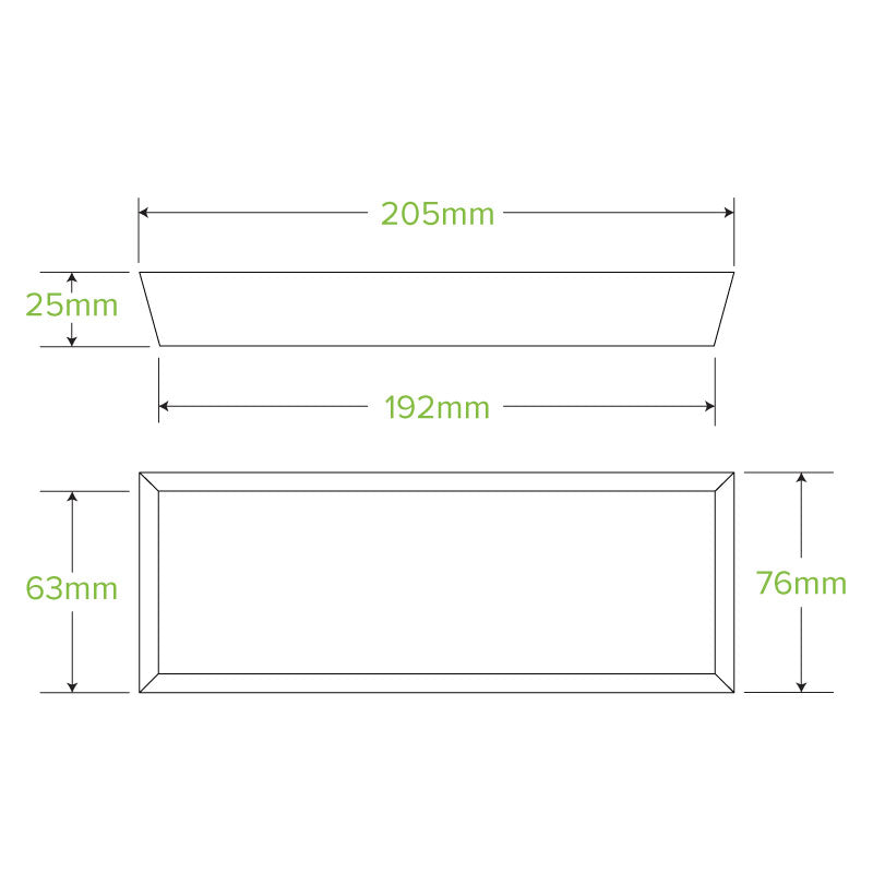 BioPak Long BioBoard Sushi Tray