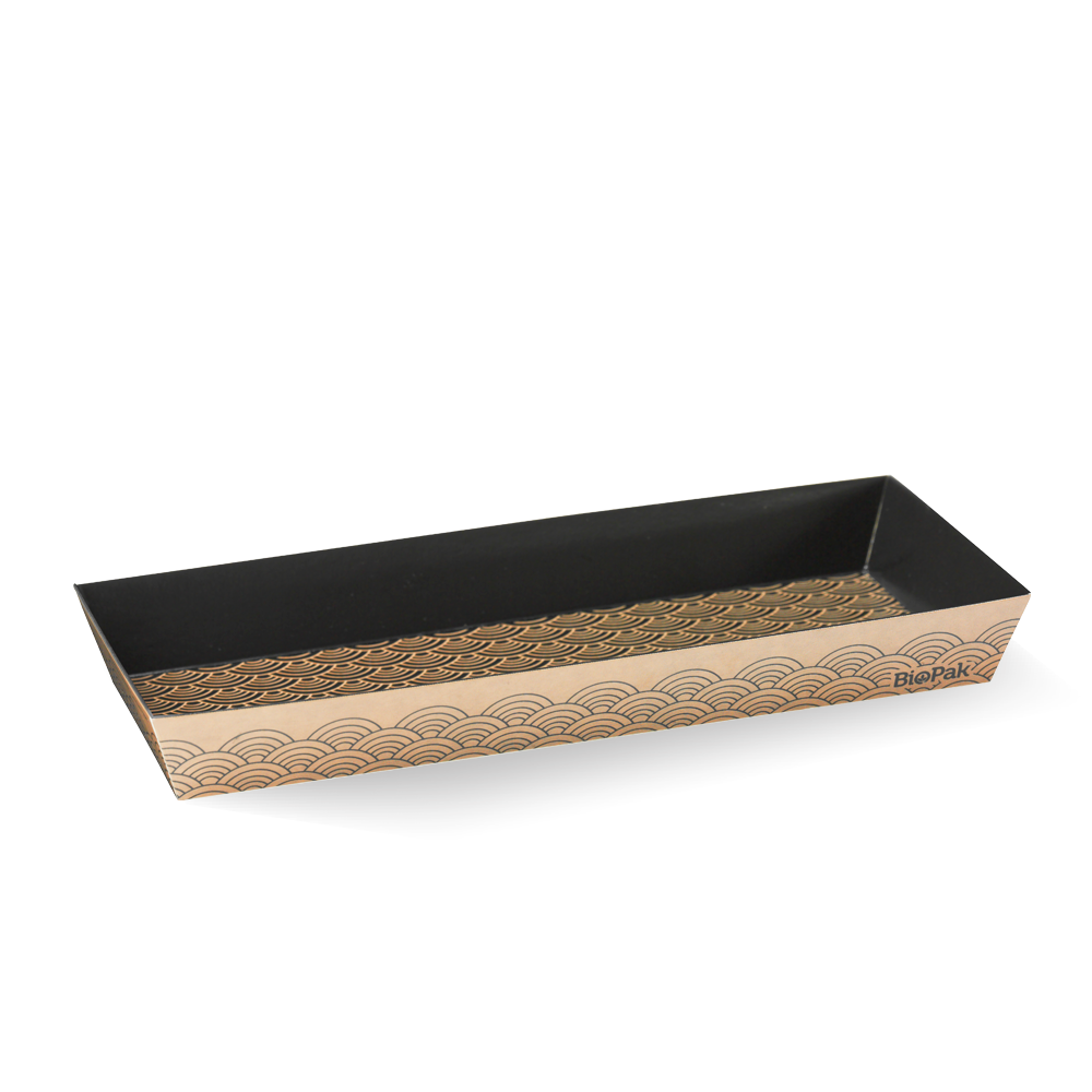BioPak Long BioBoard Sushi Tray