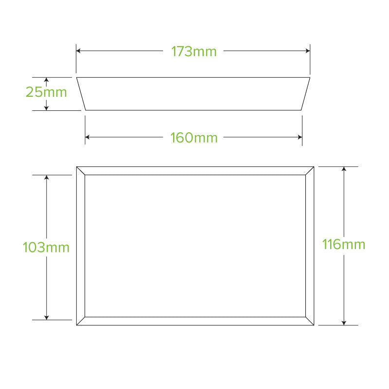 BioPak Medium BioBoard Sushi Tray