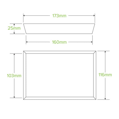 BioPak Medium BioBoard Sushi Tray